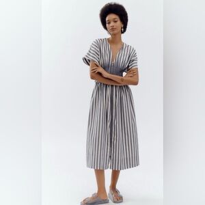 Anthropologie V Neck Zip Dress - XS